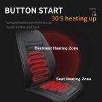 1/2pcs Winter Heated Car Seat Cover 12V Heating Warmer Car Seat Cushion Auto Universal Car Seat Protector Cloak Cover Pads Set - Imagine 4