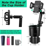 （Summer6）Adjustable Universal Car Cup Holders Drink Holder Expander Adapter With Phone Holder, Storage Box Tray, Car Accessories - Imagine 3