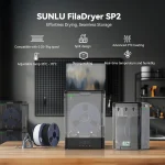 SUNLU Official SP2 Filament Dryer Box Fast Heating 70°C in 15mins Large Capacity Fits 0.25-3KG Filament Spool Storage Box - Imagine 2