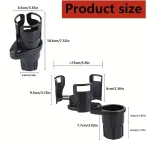 Car Cup Holder Expander For Car Adapter Adjustable Multifunctional Dual Cup Holder With Phone Holder Aromatherapy Organizer - Imagine 2