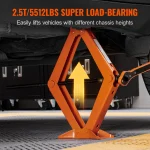 SucceBuy Scissor Jack 2.5 Ton Scissor Car Jack 3.7"-17.1" Lifting Range Scissor Lift Jack Portable Tire Jack for Car Truck SUV - Imagine 3
