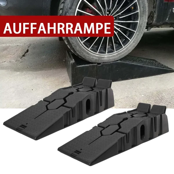 1 Pair Black 2500kg Heavy Car Ramps Anti-Slip Working Ramp Car Oil Changing Repair Maintenance Jacket Lift Tools