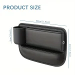 Car Seat Gap Filler Organizer Multifunctional Storage Box Pocket Console Crevice Leather Holder Cup Phone Key Card Auto Interior - Imagine 5