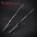 Telescopic carbon fishing rod, high-strength fishing line, reel seat, rotating rod, straight handle, gun handle fishing rod - Imagine 4
