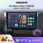Wireless CarPlay for Apple Android Auto Car Radio GPS for Mercedes-Benz Vito 2 W639 Viano 2 2008-2012 Multimedia RDS 4G WiFi