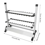 24 Rods Portable Fishing Rod Stand Strong Aluminum Alloy Rod Holder Fishing Rods Pole Rack Organizer - Imagine 5
