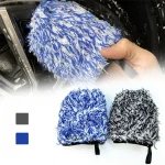 1PC Microfiber Car Washing Gloves Auto Wheel Hub Rim Cleaning Mitt Ultra-Soft Thickening Wash Glove for Car Detailing Care