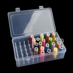 42 Spool Sewing Thread Organizer Box, Transparent Embroidery Sewing Storage Case, Portable Large Capacity Needle Thread Holder