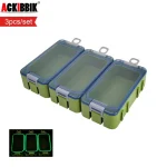 3pcs/set Luminous Mini Fishing Accessory Boxes Fishing Accessories Tool Box Fishing Tackle Organizer Carp Fishing Accessories