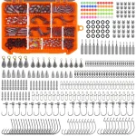 355pcs Fishing Gear Accessories Kit Fishing Tackle Box Wacky Hooks jig head Swivels Bullet Drop shot weight Fishing Equipment