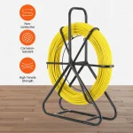 100/130m Electrician Wire Threading Machine Fiberglass Wire Cable Running Rod Fish Tape Rodder Cable Unclogger Leader 6mm - Imagine 2