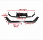 For BMW F80 M3 F82 F83 M4 2015-2020 V Style Car Rear Bumper Diffuser Lip Spoiler Splitter Panel Protection Carbon Fiber Look - Imagine 2