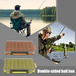 Bait Box Large Capacity Quick-Drain Multi-Functional Lure Box Portable Double-sided Bait Box Neatly Arranged No Damage to Hooks - Imagine 4
