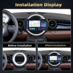 Podofo 2Din 8+128G Car Radio For BMW Mini Clubman/Mini Cooper 2007-2013 Navigation WIFI Carplay Android Auto RDS AI Voice DSP FM - Imagine 2