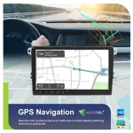 Hikity 2DIN Carplay Car Radio for VW SAGITAR JETTA/Seat Altea abMAGOTAN/MAGOTAN V6 Android Auto FM/RDS GPS Car Audio Double USB - Imagine 4