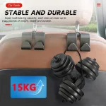 1/2PCS Car Seat Headrest Hook 4 Pack Hanger Storage Organizer Universal for Handbag Purse Coat Fit Universal Vehicle Car Black - Imagine 5
