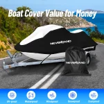 Oxford Boat Cover Heavy Duty Waterproof Dust SUN Rain Proof Trailerable Fishing Ski Bass Speedboat V-Shape Covers 15-35ft 210D - Imagine 3
