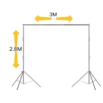Photography 200/300cm Stainless Steel Telescopic Rod Anti-corrosion and Rust-proof Super Load-bearing 20KG - Imagine 3