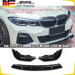 GT Style Gloss Black Car Front Bumper Lip Front Bumper Lip Kit For BMW 3 Series G20 G21 G28 M340i 330i 330e M Sport 2019-2022