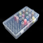 42 Spool Sewing Thread Organizer Box, Transparent Embroidery Sewing Storage Case, Portable Large Capacity Needle Thread Holder - Imagine 5