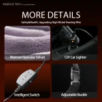 Warm Granular Velvet Heated Car Seat Covers 12V Nickel Wire Car Seat Heating Pad Winter Heated Seat Cushion Auto Accessories - Imagine 5