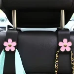 2pcs Universal Car Seat Headrest Hook For Auto Back Seat Storage Organizer Hanger Holder For Handbag Purse Bags Clothes Coats - Imagine 3