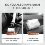 SEAMETAL Car Sunshade Plate Tissue Box Universal Auto Interior Paper Towel Storage Bag Carbon Fiber Sun Visor Tissue Boxes - Imagine 3