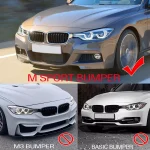 Front Bumpers FOR BMW F30 F31 3 SERIES 316d 330d 340i M STYLE 2012-2018 FRONT LIP SPOILER SPLITTER GLOSS BLACK Car Accessories - Imagine 2