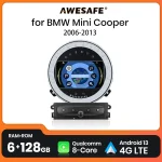 AWESAFEPX9 Wireless CarPlay Autoradio for BMW Mini Cooper R56 R57 R58 R60 2006-2013 Android 13 Car Radio Android Auto Stereo