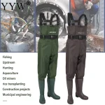 Waterproof Fishing Waders Pants Rain Boots For Men Women Outdoor Upstream Hunting Durable Breathable Chest-Lenght Wader Overalls