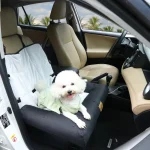 Portable Dog Car Seat Bed Pet Booster Car Seat Travel Carrier Seat with Clip-on Safety Belt Waterproof Basket Protector Cushion - Imagine 2