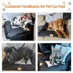 Portable Dog Car Seat Bed Pet Booster Car Seat Travel Carrier Seat with Clip-on Safety Belt Waterproof Basket Protector Cushion - Imagine 6