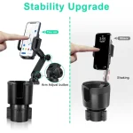 （Summer6）Adjustable Universal Car Cup Holders Drink Holder Expander Adapter With Phone Holder, Storage Box Tray, Car Accessories - Imagine 5