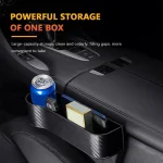 Podofo Multifunctional Car Seat Crevice Gaps Storage Box Seat Organizer Gap Slit Filler Holder For Wallet Phone Slit Pocket - Imagine 2