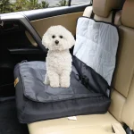 Portable Dog Car Seat Bed Pet Booster Car Seat Travel Carrier Seat with Clip-on Safety Belt Waterproof Basket Protector Cushion - Imagine 3