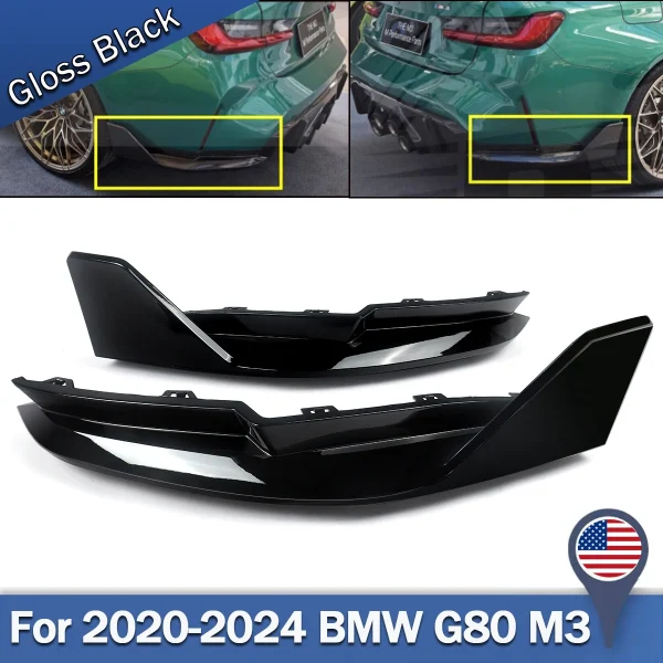 For BMW G80 M3 Performance Rear Bumper Lip Diffuser Splitter 2021-2024 MP Style Bumper Splitter Lip Aprons G80 CAR