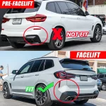 Competition Style diffuser bumper For BMW G01 X3 2022 2023 2024 M Sport LCI Painted Rear Diffuser Lip with Light Car accessories - Imagine 2