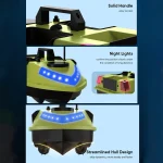 D20 GPS RC Bait Boat 600M Wireless Remote Control Fishing Bait Boat Fishing Feeder Boat with 3 Bait Containers 7 LED Light - Imagine 6