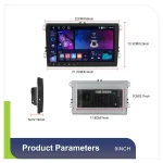 Hikity 2DIN Carplay Car Radio for VW SAGITAR JETTA/Seat Altea abMAGOTAN/MAGOTAN V6 Android Auto FM/RDS GPS Car Audio Double USB - Imagine 6