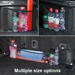 Universal Car Storage Bag Double Mesh Trunk Storage Net Car Built-in Storage Bag Car Fire Extinguisher Fixed Net Anti-Slip - Imagine 6
