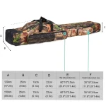Portable Folding Fishing Rod Reel Bag Doorslay 3 Layers Fishing Bag Fishing Tackle Carry Bag Case Travel Storage Bag - Imagine 6