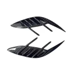 For KIA Stinger 2018-2023 Car Sticker Rear Bumper Side Vent Spoiler Canard Covers Carbon Fiber Look Gloss Black Accessories ABS - Imagine 4