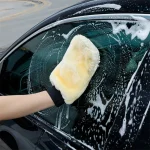 1/5pcs Car Wash Gloves Soft Thickened Imitation Wool Plush Wiping Car Cleaning Mitt Double-faced Glove Car Washing Supplies - Imagine 2