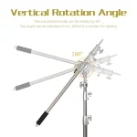 2.49M Length Cross Arm Stainless Steel Kit Light Stand With Weight Bag Photo Studio Accessories Extension Rod - Imagine 4