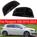 For Peugeot 208 2018-2024 Pair Car Rear Louver Window Side Shutter Cover Trim Sticker Vent Scoop Accessories Vehicle Decoration