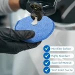 Car Detailing Applicator Pads Car Care Waxing Polish Sponges Soft Microfiber Round Pocket Foam Sponges Car Cleaning Tools - Imagine 3
