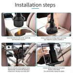 Car Cup Holder Tablet & Phone Mount with Heavy Duty Base - Adjustable Holder for Tablets 4-13in & All Cellphones - Imagine 5