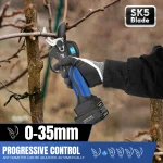 2-in-1 Electric Pruning Shear & Telescopic Rod Combo Kit, 8608 Battery Garden Scissor with 4Ah/2Ah, 1.9m Long Reach for Garden - Imagine 4