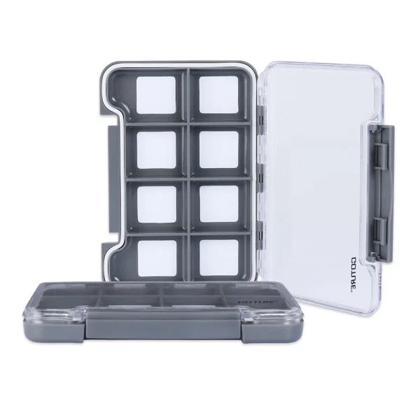 Goture Magnetic Fishing Tackle Box Lure Box Waterproof High Strength ABS 8 Components Transparent Lid Fly Fishing Box