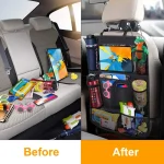 Car Backseat Organizer with Touch Screen Tablet Holder Auto Storage Pockets Cover Car Seat Back Protectors Car Accessories - Imagine 4